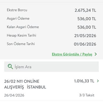 İade Edilen Tutarlar Kartımda Borç Olarak Görünüyor
