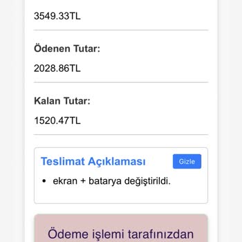 2000 TL Ödedim, Saat Tamir Edilmedi Ve Cevap Yok