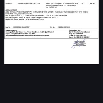 İşe Alım Paketi Ücreti İçin Hiç Sipariş Gelmemesi Ve İade Talebi