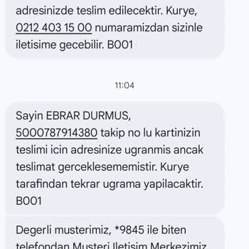 Ziraat Bankası Kartı Tesliminde Yanıltıcı Bildirim Ve Kuryenet Müşteri Hizmetlerinde Çözüm Eksikliği