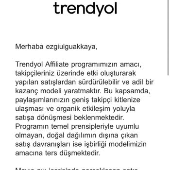 Trendyol Affiliate Programı’ndan Haksız Çıkarılma Ve Yeniden Değerlendirme Talebi