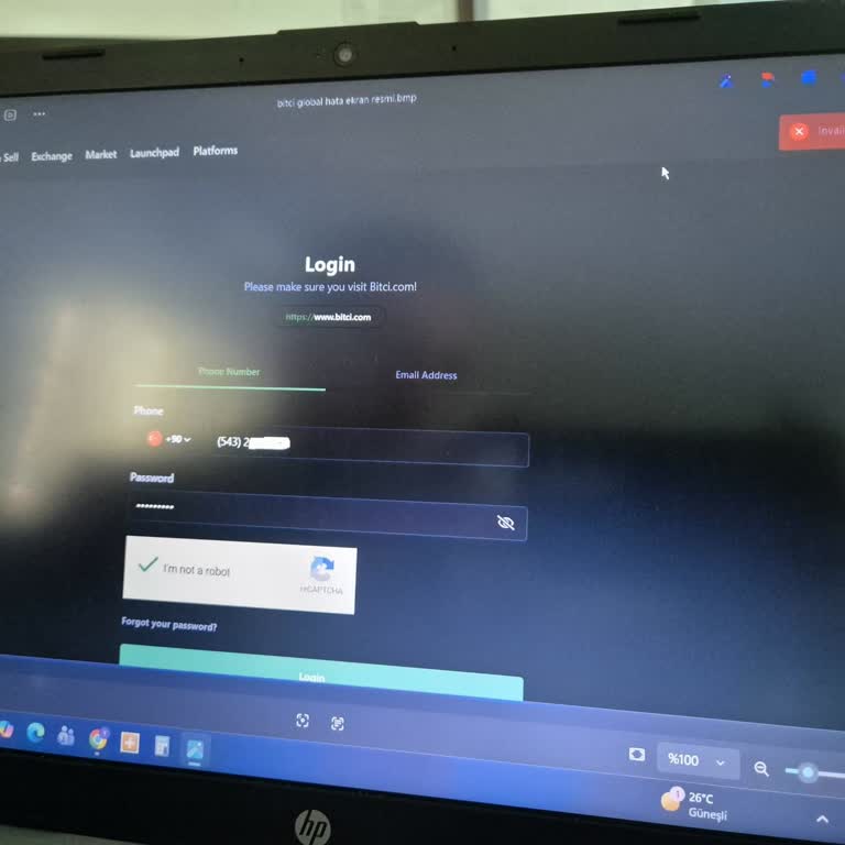 Bitci Global Giriş Sorunu: Şifre Hatası Ve SMS Problemi