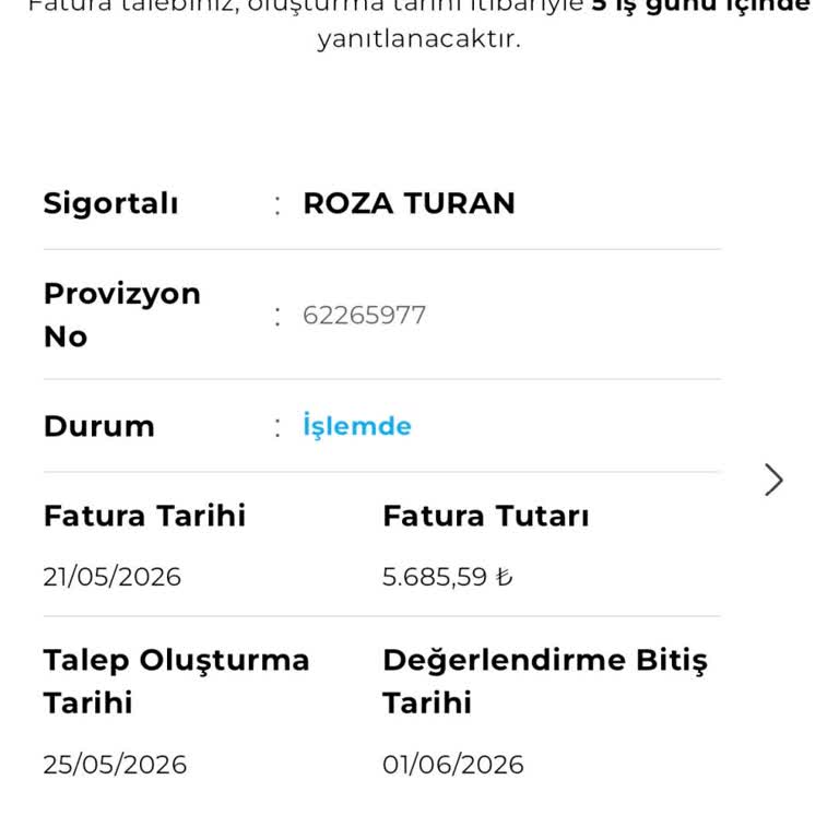 Faturamın Ödeme Sürecinin Uzaması Ve Uygulama Durumunun Güncellenmemesi