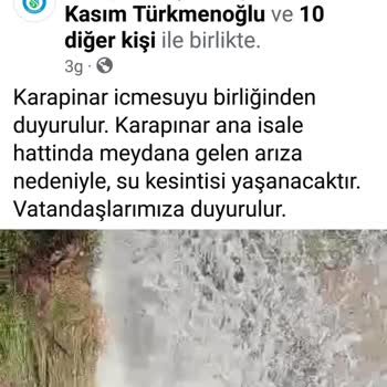 Karapınar Grup Köyleri İçme Suyu Birliği Şikayeti