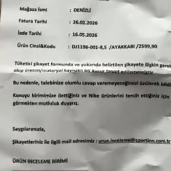 Nike Hatalı Ayakkabı Ses Sorunu Ve Şekil Bozukluğu