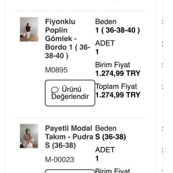 Eksik Gömlekler Ve Geri Gönderilen Takım İçin İade Talebi