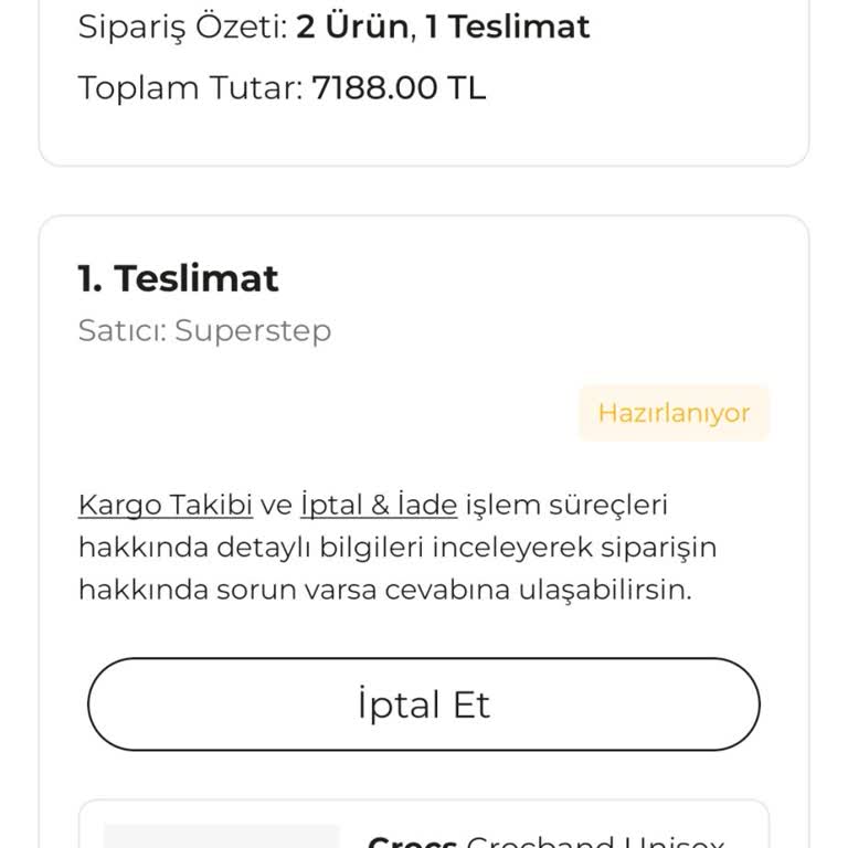 Siparişim Kargoya Verilmedi, Açıklama Ve Hızlı Gönderim Talebi