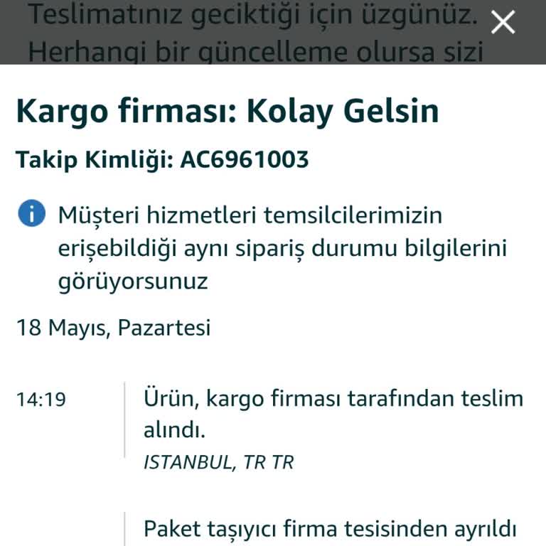 Kargonun 2 Haftadan Fazla Gecikmesi, Teslim Edilmedi Ve Bilgi Yok