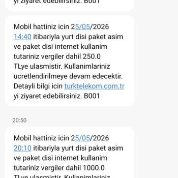 Kullanılamayan 10GB Paketi Ve Haksız 2.575TL Ek Fatura İçin Tam İade Talebi