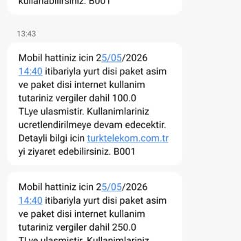 Kullanılamayan 10GB Paketi Ve Haksız 2.575TL Ek Fatura İçin Tam İade Talebi