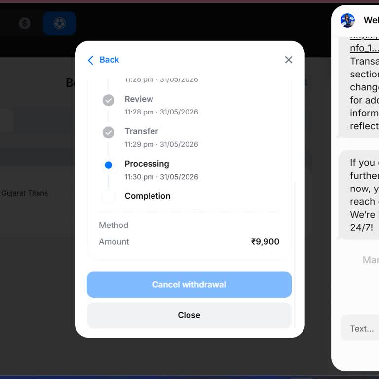 1Win Withdrawal Pending for Over 72 Hours With No Payment Update
