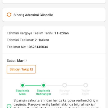 Teslim Edilmeyen Siparişim İçin Trendyol Ve Mavi'den Net Açıklama İstiyorum