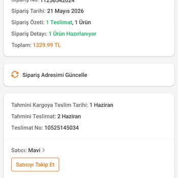 Teslim Edilmeyen Siparişim İçin Trendyol Ve Mavi'den Net Açıklama İstiyorum