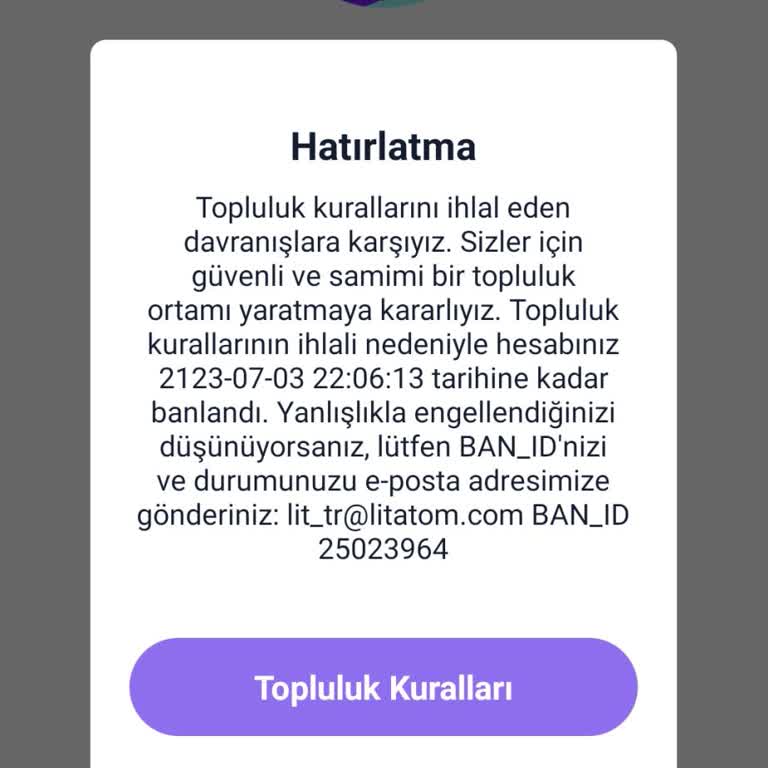 Litmatch’te Haksız Engelleme Şikayetim