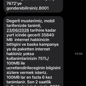 Türk Telekom’da 16 Dakikada 6 Kez Aşım Paketi Tanımlanması Ve 450 TL Ücret İtirazı