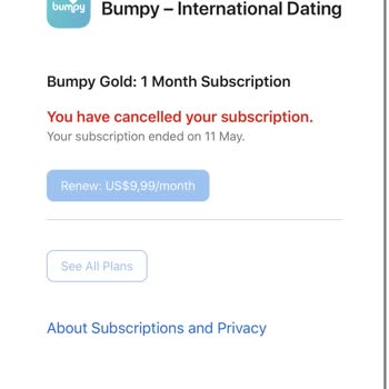 Bumpy Subscription Cancellation Ignored And App Store Blocked