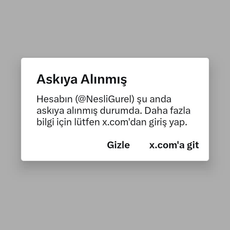 Kural İhlali Olmadan Askıya Alınan X Hesabım İçin Açıklama Ve Yeniden Aktifleşme İsteği