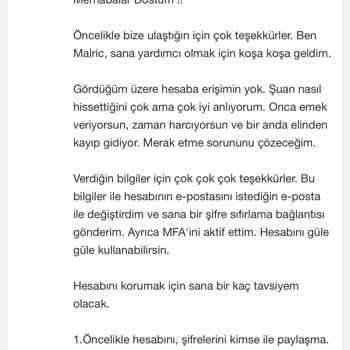 Hesabım Çalıntı Ve Haksız Kalıcı Ban Verildi