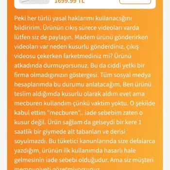 Kısa Kullanımda Kesiği Ve Soyulan Ayakkabı İçin Ayıplı Ürün İadesi Talebi