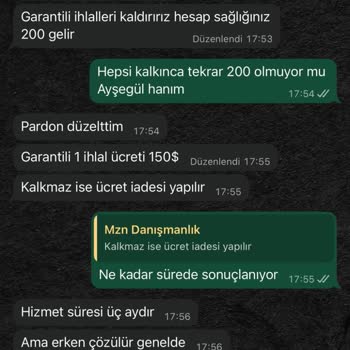 Mzn Danışmanlık'ta Yanıltıcı Garantili Hizmet Ve İade İptali
