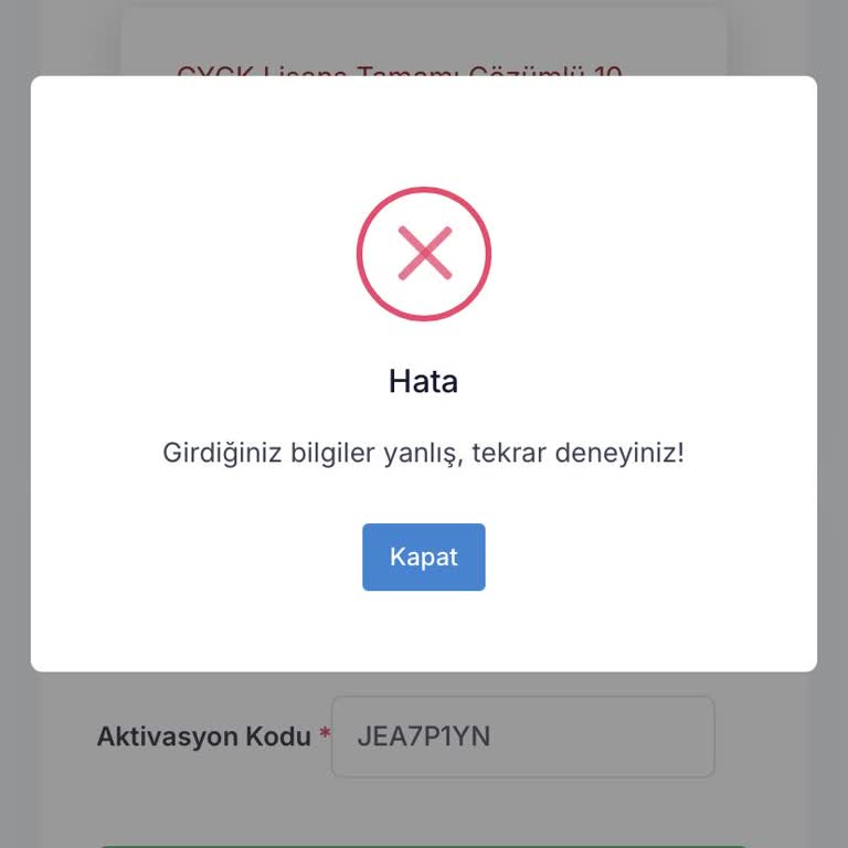 Aktivasyon Kodu Çözülmüyor, Dijital İçerik Erişimi Engellendi