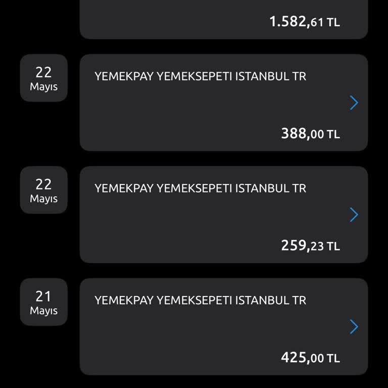 Yapı Kredi Gold Kartımdan Defalarca İzinsiz Yemeksepeti Pay Çekimleri İade Talebi