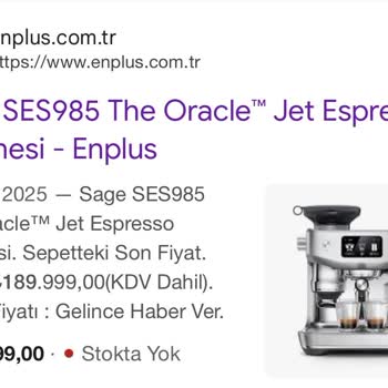 Enplus’ta Sage Espresso Makinesine Orantısız %50’lik Fiyat Artışı!