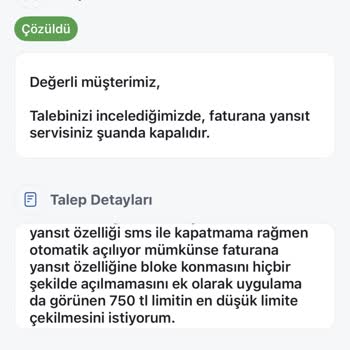 Faturana Yansıt Özelliği Kapatıldıktan Sonra Kendiliğinden Açılıyor