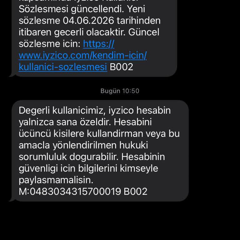 İyzico Üyeliği Olmadan Gelen Yanıltıcı SMS Ve KVKK İhlali