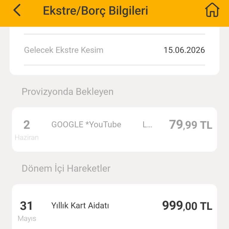 Aktif Kullanıcıdan 999 TL Kart Aidatı Ücretinin İadesi Talebi