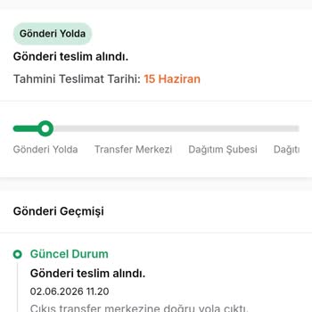 Kargo Durumu Sürekli Yolda Kalması Ve Satıcıdan Çözüm Alamama