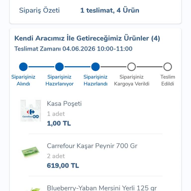 Carrefour Hızlı Teslimatta Saatlik Gecikme Ve Bilgilendirme Eksikliği