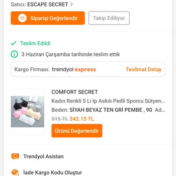 Trendyol Escape Secret Hayal Kırıklığı Yaşama