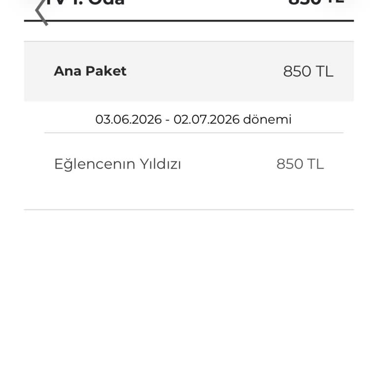 Taahhüt Bittiğinde Kullanılmayan Uydu Paketi İçin 850 TL Fatura