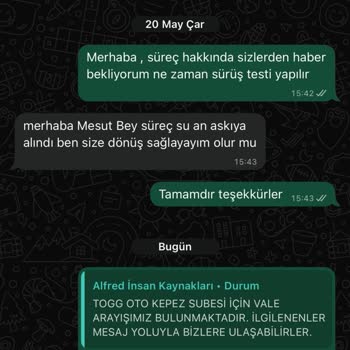 Mülakata Katıldıktan Sonra Geri Dönüş Olmaması