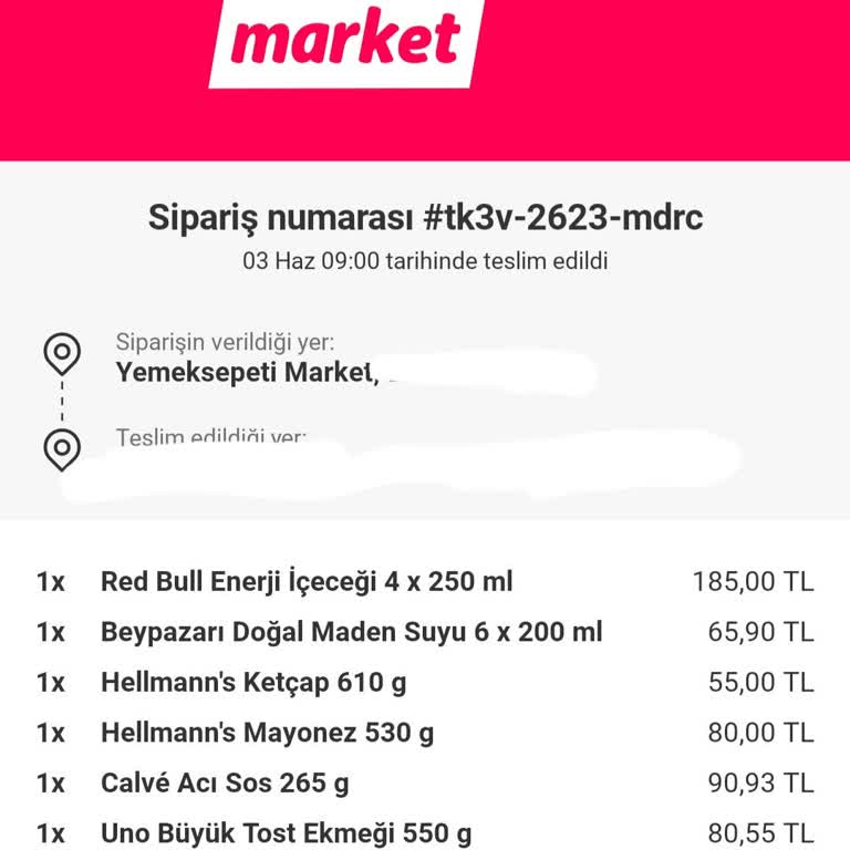 Yemeksepeti Market Eksik Ürün ve İade Sorunu İçin Acil Çözüm Talebi