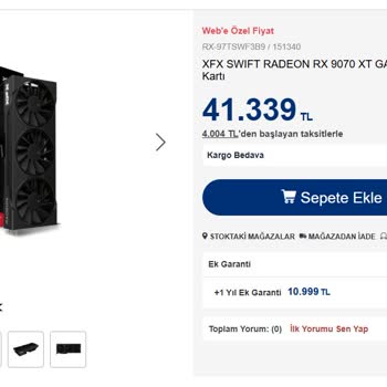 Premium Sapphire Nitro+ Siparişi Haftalarca Bekletildi, Düşük Segment XFX Alternatifi Sunuldu