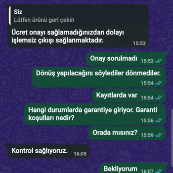 Garanti Kapsamındaki Parçanın Ücretlendirilmesine Ve Onaysız Tamire Karşı Şikayet