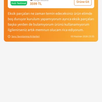 Eksik Ve Yanlış Parçalarla Gelen TV Ünitesi Kurulamıyor
