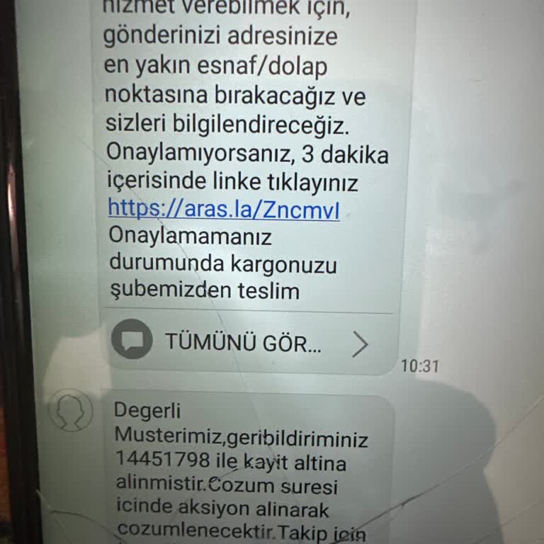Aras Kargo’da Teslim Edilmemiş Kargo Uzun Bekleme Sonrası İade Edildi