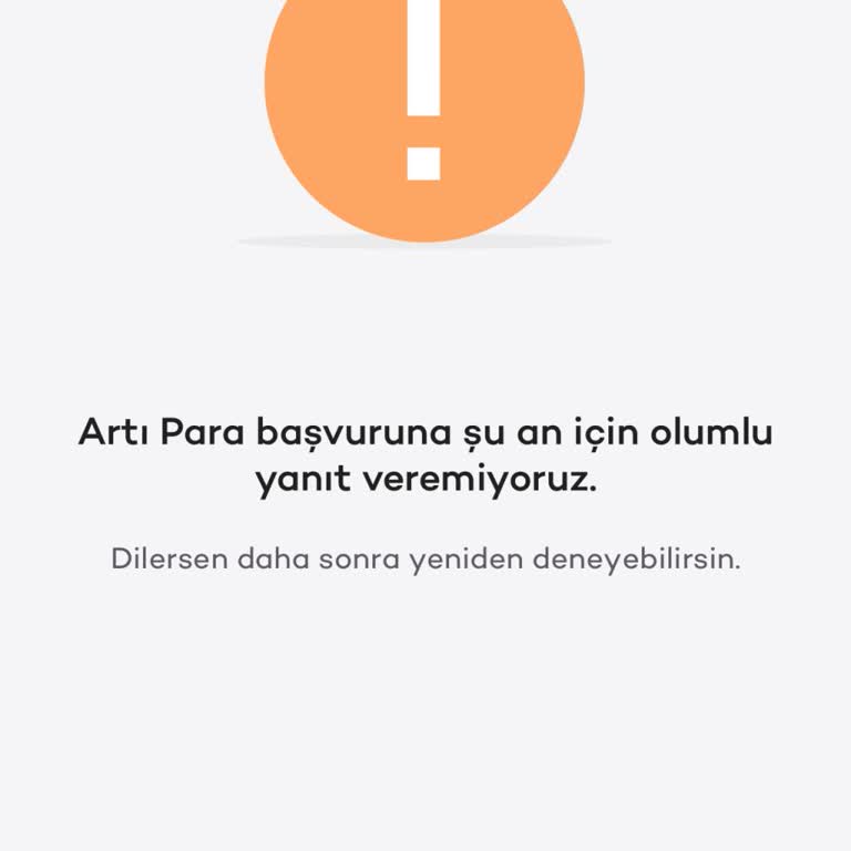 Akbank Mobil Uygulamasında Artı Para Başvurusu Sürekli Reddediliyor