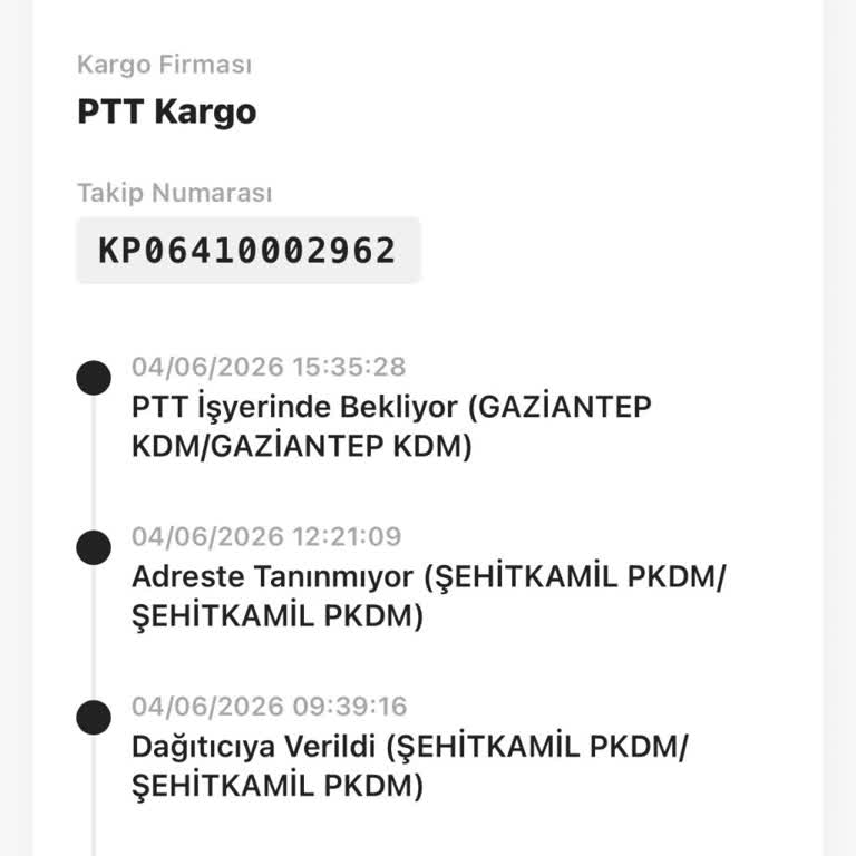 Adres Tanımlanamıyor Ve Geri Gönderilen Kargo Hakkında Şikayet