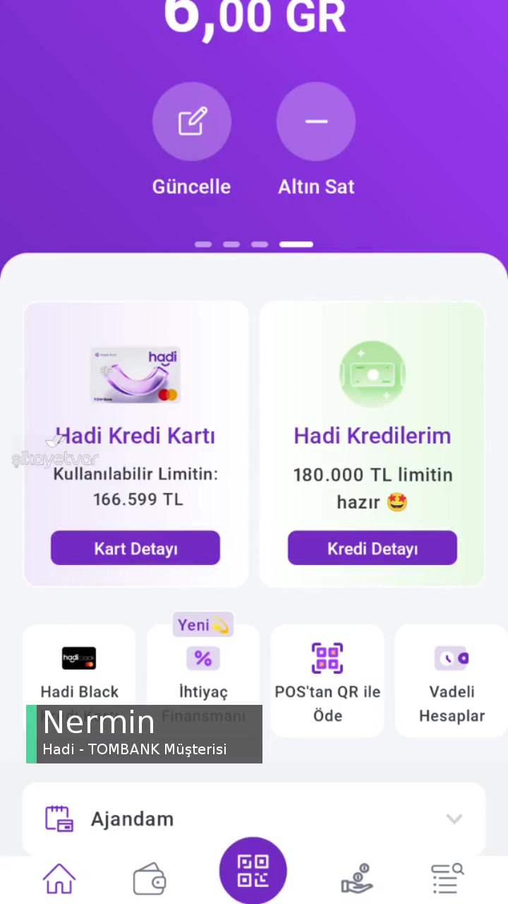 Hadi - Tombank Altın Biriktiren Hesaptan Altın Satamama