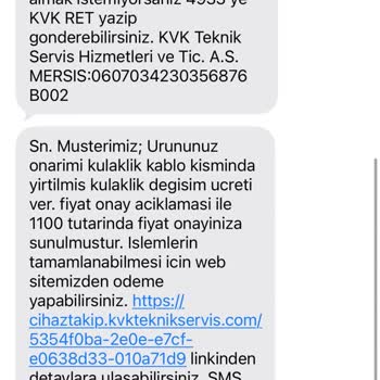 Garanti Kapsamındaki Kulaklık İçin Gerçeği Yansıtmayan Yırtık İddiası Ve Fahiş Onarım Ücreti
