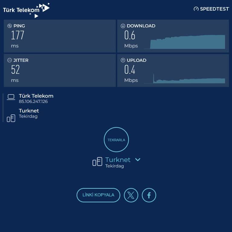 Alınan 0,6 Mbps Hız Ve 177 Ms Ping İçin Yüksek Faturalar Kabul Edilemez