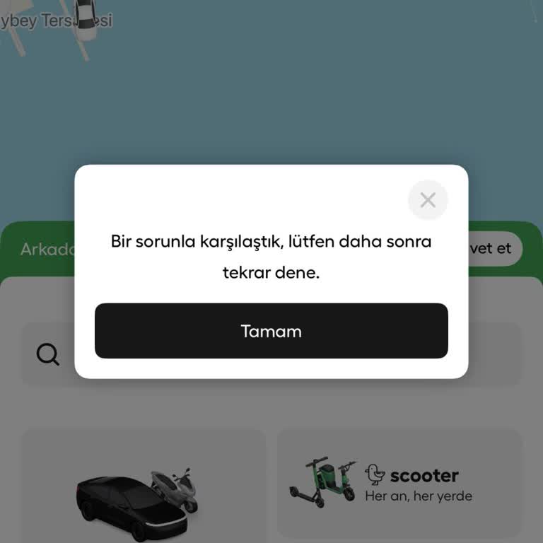 Martı Tag Uygulamasında Sürekli Hata Nedeniyle Araç Kiralayamıyorum