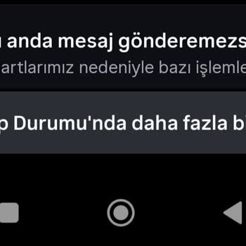 Mesaj Gönderememe Sorunu Ve Açıklama Talebi