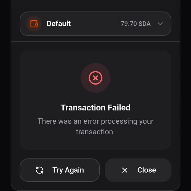 Sidra Wallet Shows Error and Won’t Transfer My Tokens