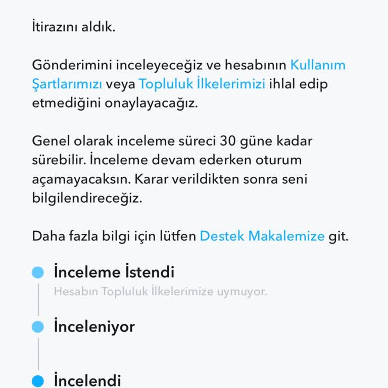 S006 Hatası Nedeniyle 6 Aylık Süreyle Snapchat Hesabım Kapalı Ve Yardım Yok