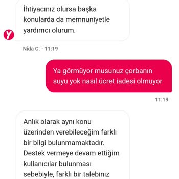 Dökülmüş Çorba Ve İade Reddi
